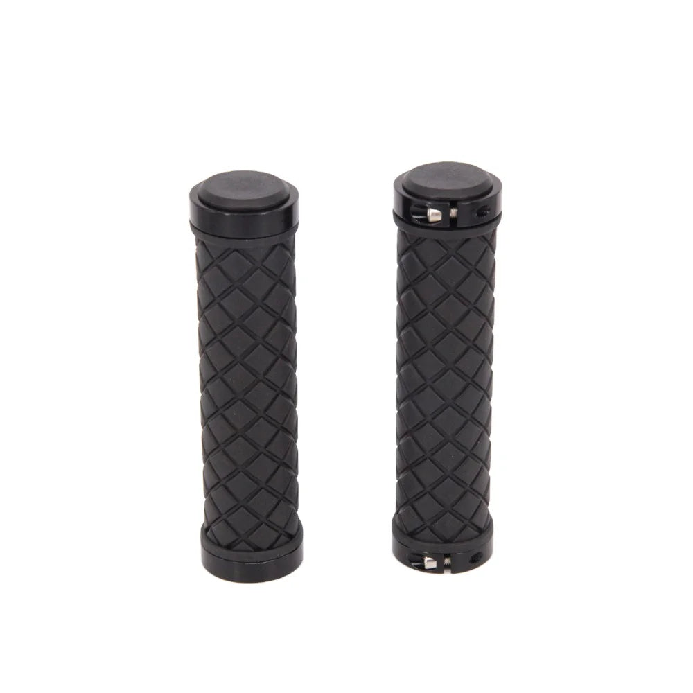 Custom Hualong 10cm Rubber Motorized Retro Glitter Bicycle Handlebar Mtb Bike Handle End Grips Black Ningbo