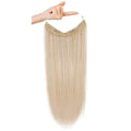 Blonde Hair Extensions Invisible Wire Highlight 18 Inch  Wire Transparent Headband Human Hair Extension