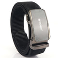 TUSHI Luxury Men's Business Nylon Belt Adjustable Zinc Alloy Automatic Ratchet Buckle Classics