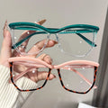 Wholesale Irregular Frame Anti Blue Light Optical Cat Eye Glasses Brand Designer Fashion Flat Glasses for Women