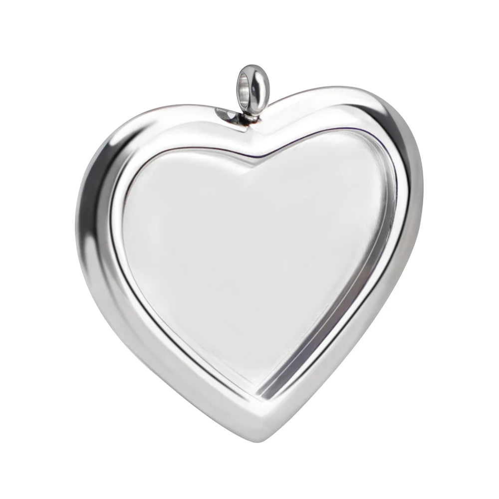 Stainless Steel Customized Heart Photo Holder Picture Frame Pendant for Necklace