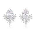 Weiman New Arrival Shiny Teardrop Cubic Zirconia Earrings Gold Plated Drop Jewelry for Wedding Bride or Bridesmaid for Parties