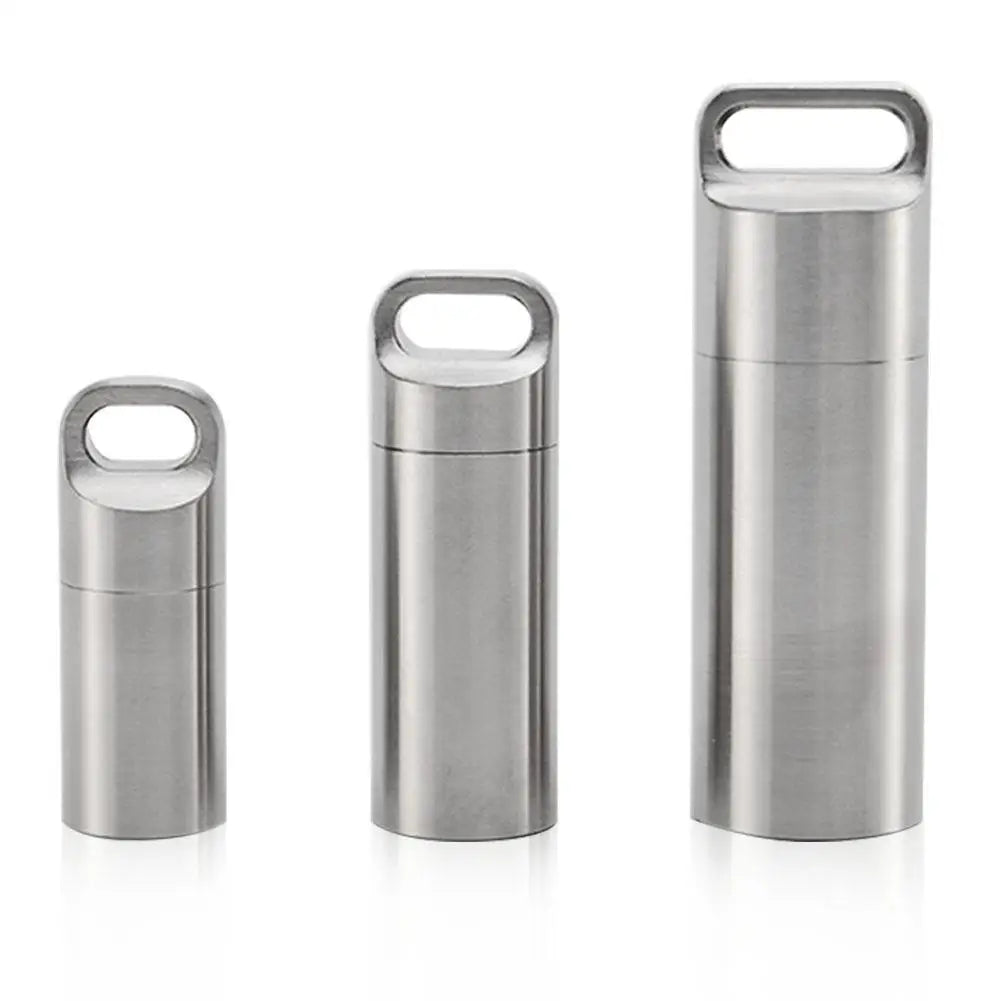 Stainless Steel Storage Box Case Waterproof Bottle Perfume Holder Ash Vial Pendant Charm DIY Supplies