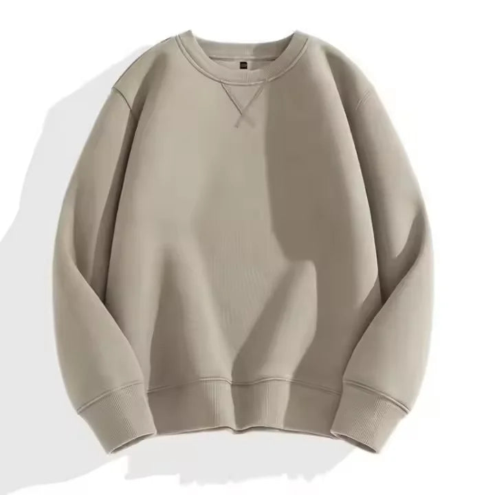 Stylish Winter Men's Long Sleeve Lightweight Cotton Sweater Drop Shoulder Crew Neck Knit Warm Jumper Sweater