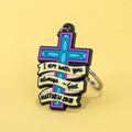 High-Quality Christian Keychain Holy Cross and Jesus Christ Soft Rubber Faith-Based Keyring for Church Fundraisers and Gifts
