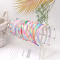Women Cute Children Shiny Bling Rainbow Hair Accessories Hairband Head Band Sweet Kids Designer Sequin Glitter Headband for Girl