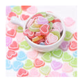 Resin Transparent Candy Charm Cute Resin Heart Shaped Crystal Candy Pendant for Making Jewelry DIY Necklace