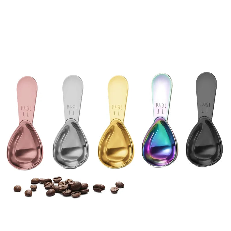 15ml 30MLCapacity Eco-Friendly 304 Stainless Steel Measuring Tablespoon Scoop Spoon for Coffee Milk Seasoning Baking