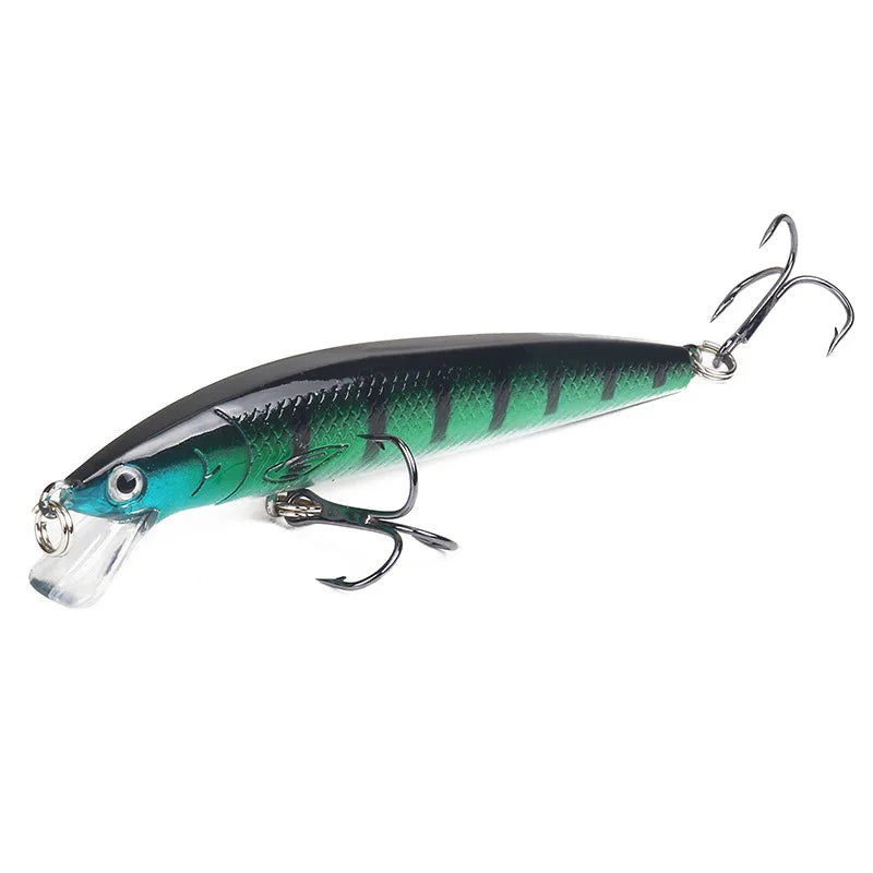 10cm Metal Simulation Minnow Lure Artificial Hard Bait for Trout Bass Carp Cod Fishing Printed Sea Water Fly River Stream