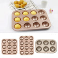4/6/9/12 Cavity Non-stick Cake Mold Carbon Steel Round Half Ball Mould Baking Tray for Chocolate Desserts Ice Cream