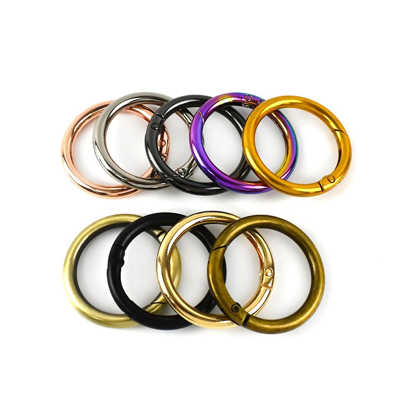MeeTee H7-3 32mm O Ring Luggage Hardware Accessories Bag Strap Connecting Buckle Ring Handbag Purse Chain Open Spring Rings