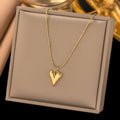 Wholesale Stainless Steel Bracelet 18K Gold Plated Waterproof Jewelry Set Beaded Chain Heart Charm Necklace Bracelet for Women