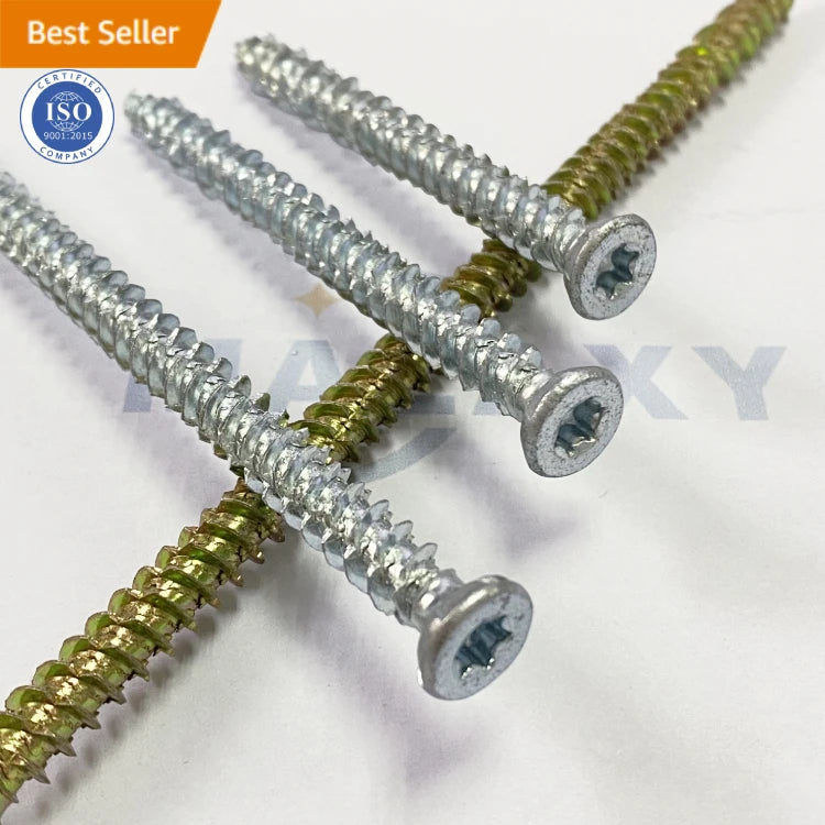 MALAXY Hot Sale Cement Board Screws Torx Concrete Screws Zinc Plated Countersunk Gs
