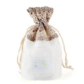 10*14cm Light Gold Wave Lace Drawstring Bag White Organza Bags Drawstring Pouch for Perfume Bottle