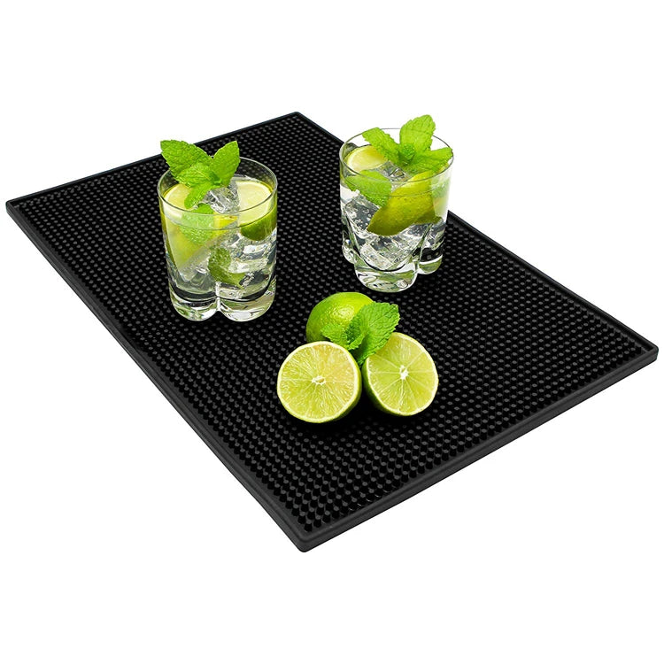 Custom Double Non Silp Beer Pvc Bar Floor Table Cocktail Rubber Red Bar Spill Mat with Logos
