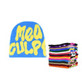 Custom Manufacturing With Logo All Over Print Acrylic Unisex Jaquards Graphic Style Jacquard Mea Culpa Beanie Knitted Hats