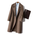 Men's Double-sided Cashmere Coat Mid-length Wool Trench Jacket Trendy Men's Out Wear Casual Woolen Coat Men
