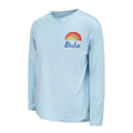 New Design UPF 50 Breathable Printed Light Blue Kids Performance Fishing Shirts