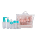 Sbelle Wholesale 50ML Travel Bottle Set Hot Selling Custom Shape PET Bottle PP Cap Colorful PVC Bag OEM Cosmetic Beauty Shampoo