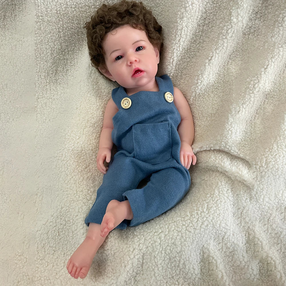 Realistic 50CM 20" Stretchy Soft Silicone Reborn Baby Doll Blank Unpainted or Painted Lifelike Newborn Boy Artist Collectibles