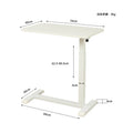 Mobile Pneumatic Gas Height Adjustable Bedside Coffee Table Easy to Store Sofa Side Table With Hidden Mobile Casters