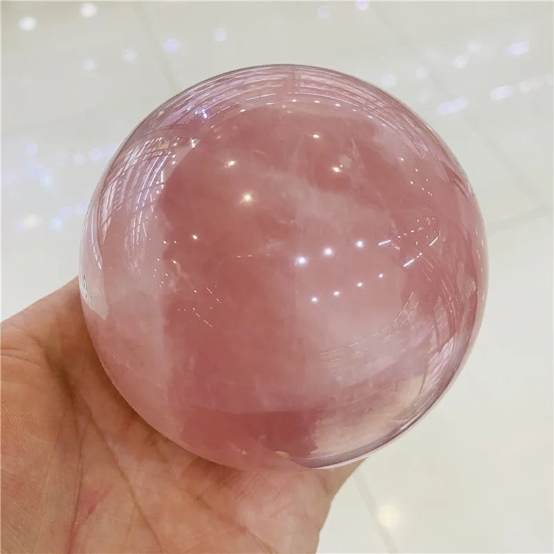 Wholesale Natural Healing Pink Rose Quartz Stone Sphere Ball for Home Decoration