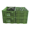 Heavy Duty Fruit Vegetable Food Storage Supermarket Delivery Stackable Foldable Vented Mesh Plastic Collapsible Crates