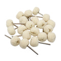 100 Pcs Cashmere Buffing Wheel Set Wool Felt Cotton Mounted Rotary Polishing Tools Accessories for Jewelry for Fine Polish