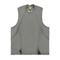 Wholesale Custom Knitted Cotton/Nylon Embroidery Side Zipper Breathable Quick Dry Tank Top for Men Streetwear & Sports Style