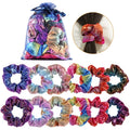 Wholesale Shiny Glitter Rainbow Ponytail Holder Big Hair Scrunchies Accessories for Women