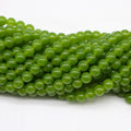 Wholesale Natural Stone Chalcedony Agate Round Loose Gemstone Strand Green Agate Stone Beads for Jewelry Making Accessories