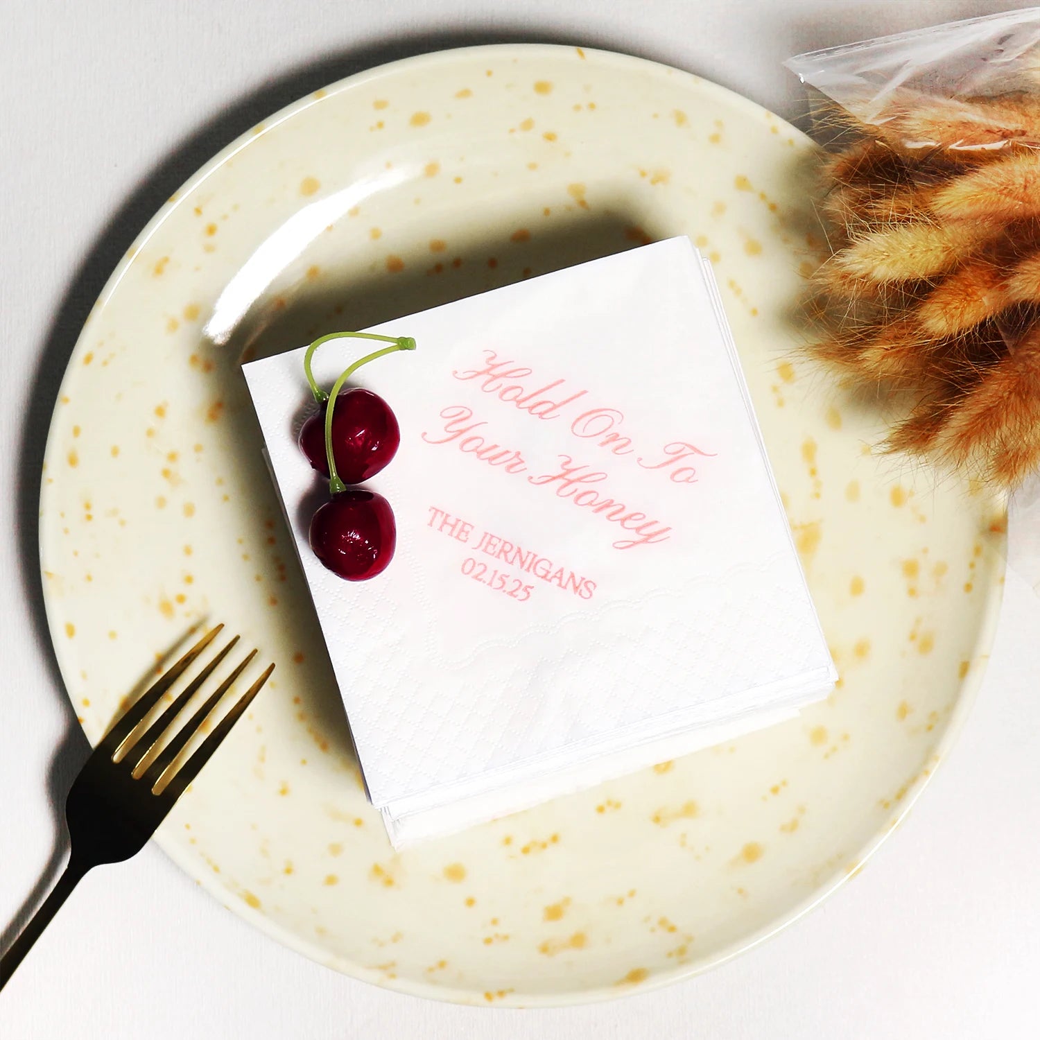 Customized Logo Napkin Tissue Paper for Wedding Party
