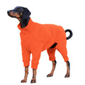 New European and American Style Pet Clothes for Dogs - Solid Color High Collar Four-Legged Pet Outfit