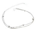 New Fashion Simple Personality Sweet Jewelry Beautiful 925 Silver Double Bracelet Women