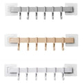 Adjustable Organizer 6 Hooks Plastic Bathroom Corner Towel Hanger Kitchen Hook Storage Suction Wall Hook Strong Suction Cup