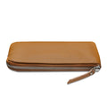 Wholesale Fashion Custom Logo RFID Blocking Handmade Pebble Genuine Leather Zipper Long Credit Card Holder Cash Wallet Women