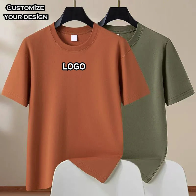 Silk Screen Printing 100% Cotton Men's Oversized T-Shirt Custom Logo Distressed Heavyweight Men Baggy Plain T Shirt