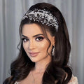Bride Wedding Hair Comb Bridal Rhinestones Hair Jewelry Opal Headpieces Bead Side Combs Decorative Hair Accessories