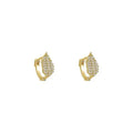 2023 INS Fashion 925 Silver Zircon Leaf Gold Silver Hoop Earring Fine Jewelry for Women