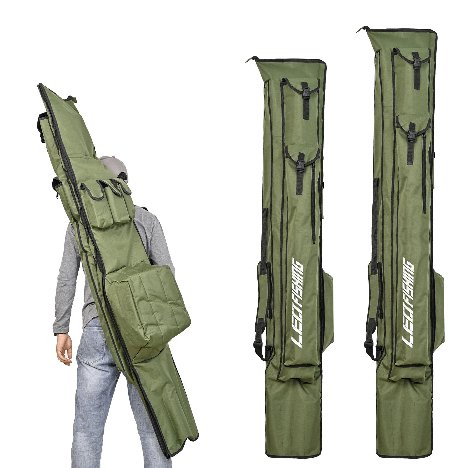 SNEDA Carp Fishing Long Rod Wrapping Special Length 1.75m 1.95 m Fishing Rod Bag Long-range Rod Bag