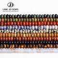 JD GEMS Hot Selling 6x4mm Abacus Faceted Jasper Carnelian Onyx Wholesale Natural Stone Loose Beads for DIY Jewelry Making