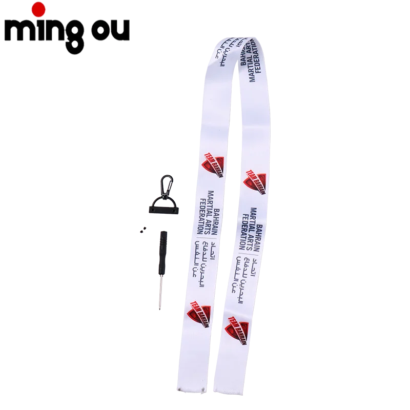 Promotional Medal Lanyard DIY Printed Heat Transfer Printing Sublimation Polyester Lanyard for Work Card