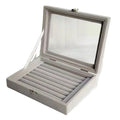 Custom Luxury Organizer Earring Vancleef Alham Leather Portable Jewel Case Packaging Gift Travel Jewelry Leather Boxes/