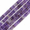 Natural Amethyst Rondelle Spacer Heishi Hei Shi Purple Wheel Loose Stone Beads for DIY Jewelry Making 2mm 4mm