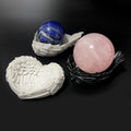 Wholesale Resin Ball Base Crystal Sphere Stand Heart Shaped Angel Wings Love Theme Holder
