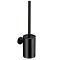 304 Stainless Steel Wall-Mounted Bathroom Cleaning Brush Set Modern Design Easy Clean Toilet Brush Holder for Home Hotel Black