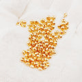 Wholesale Jewelry Accessories Findings UFO Septum Beads Gold Plated Beads S925 Sterling Silver for Jewellery Making4mm-8mm