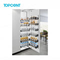TOPCENT Functional Kitchen Pantry Organizer Soft Close Storage Basket Unit Tall Pull Out Pantry