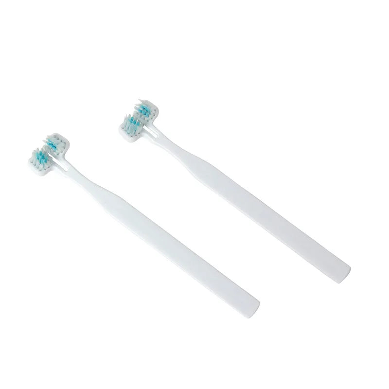 New Arrival Eco-Friendly Plastic Double Head Toothbrush Pet Cleaning Tool for Cats and Dogs