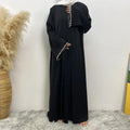 Factory Customization Low Price Muslim Abaya Suit + Hand Sewing Drill One Size Polyester Clothing Customizable